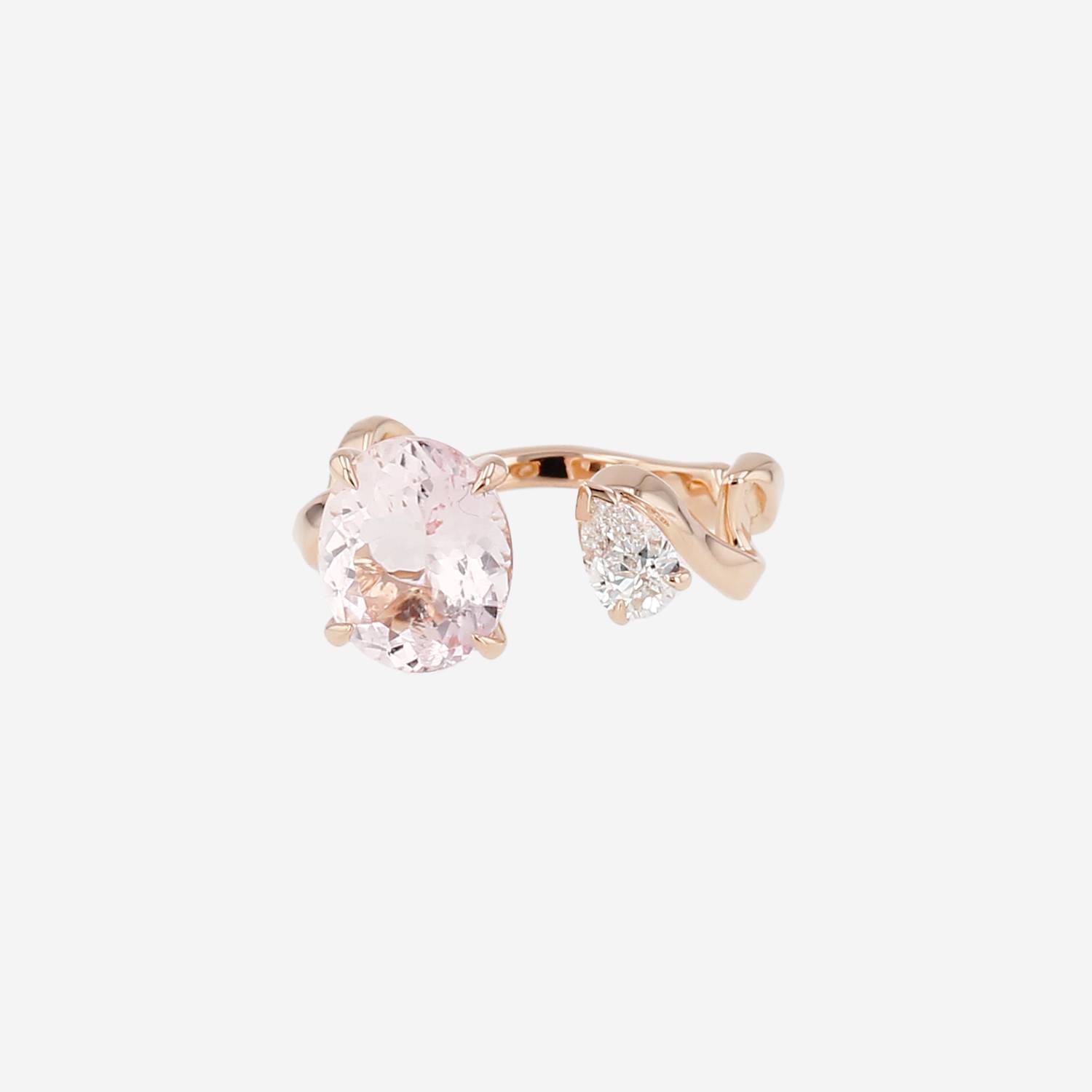 Bague Dior Diorama Précieuse en or rose, morganite et diamant