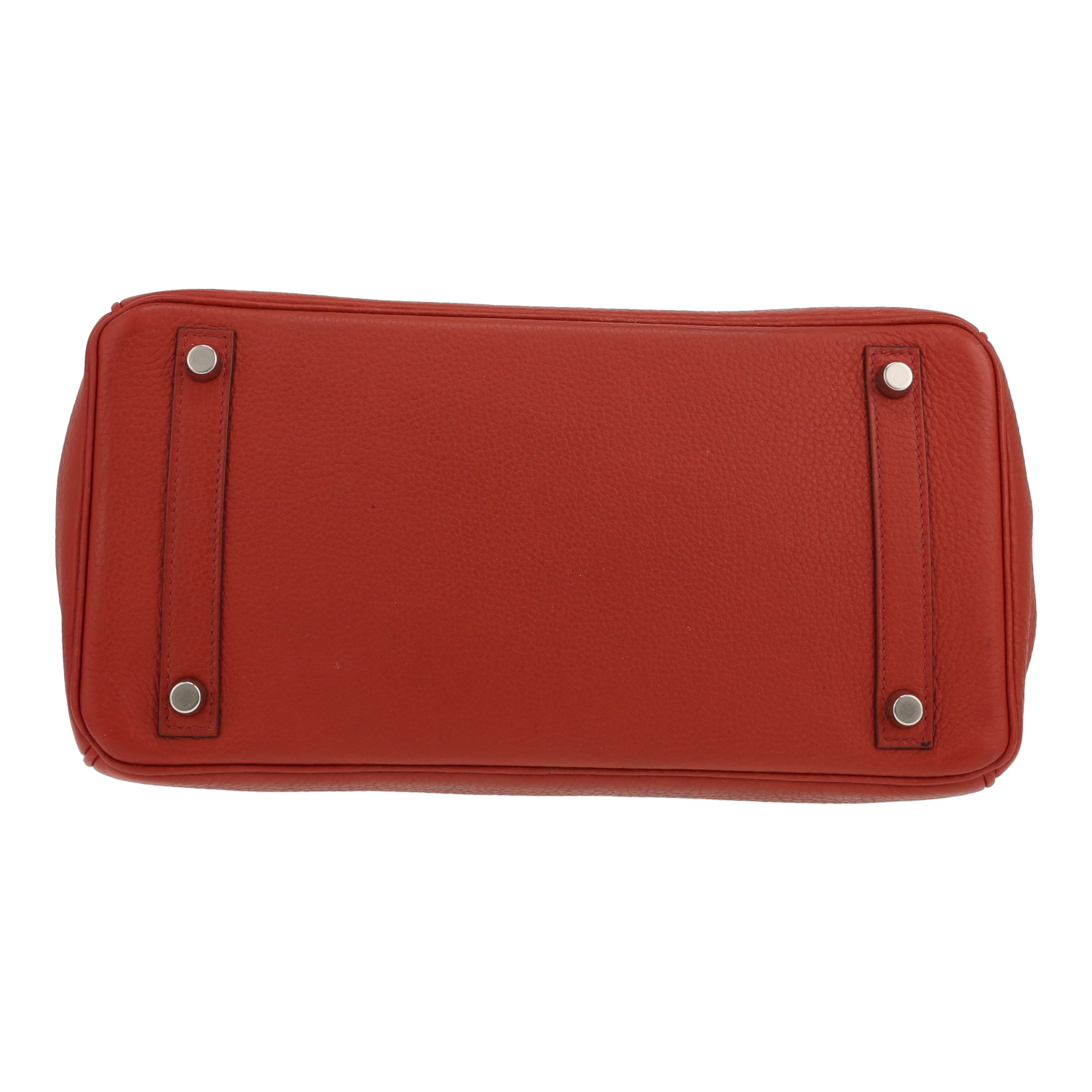 Hermès  Birkin 30 cm handbag  in red togo leather - Detail D1