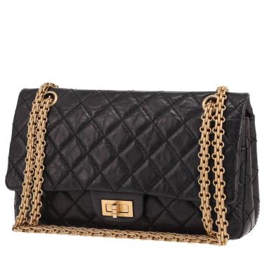Bolso bandolera Chanel  2.55 en cuero acolchado negro