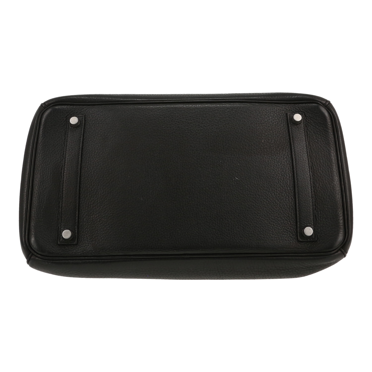 Bolso de mano Hermès  Birkin 35 cm en cuero togo negro - Detail D1