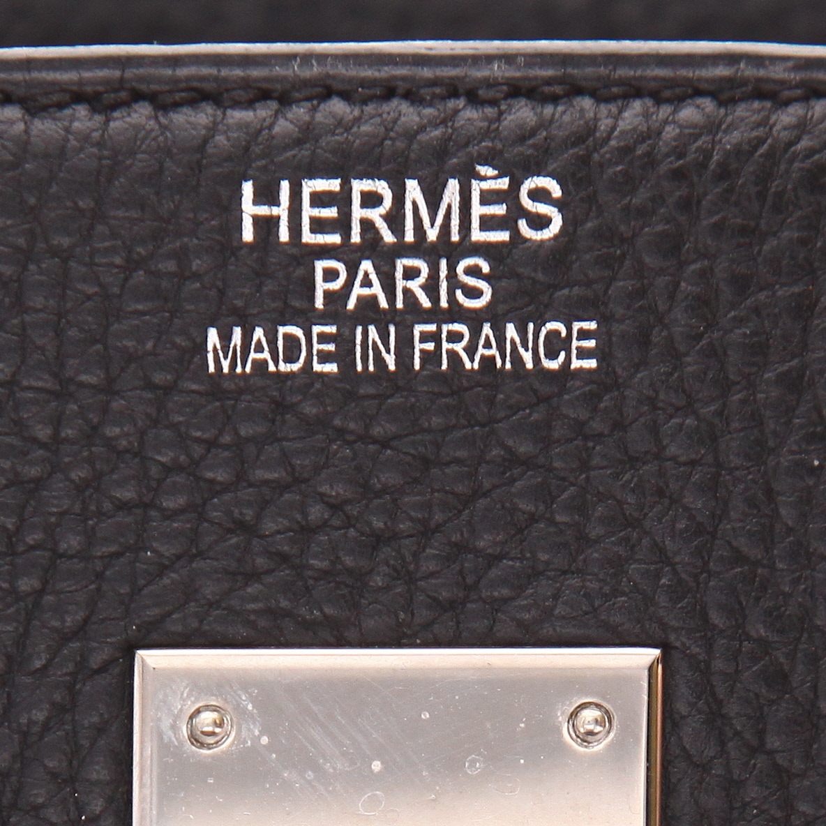 Sac à main Hermès  Birkin 35 cm en cuir togo noir - Detail D2