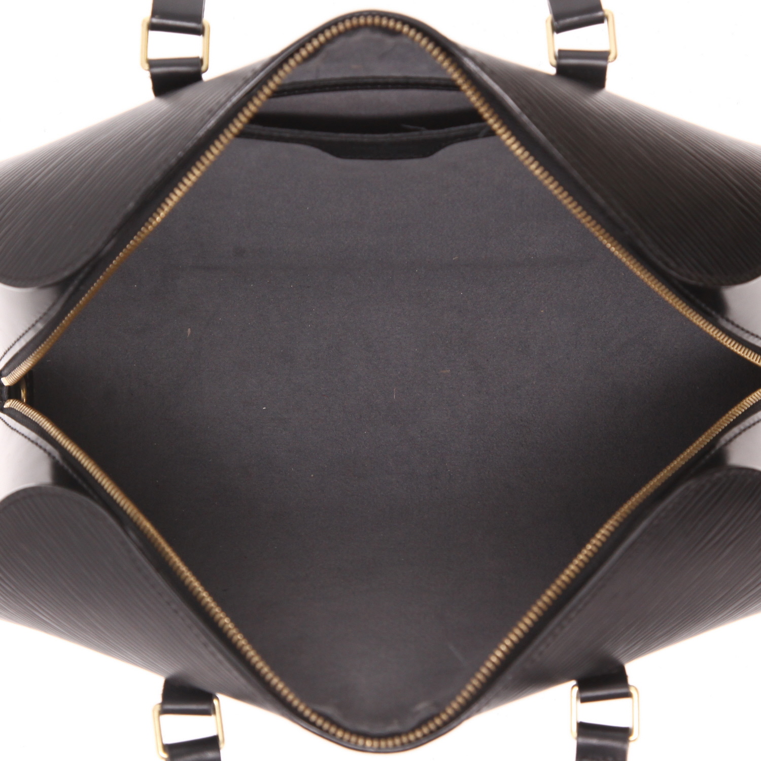 Bolso de mano Louis Vuitton  Papillon en cuero Epi negro - Detail D3