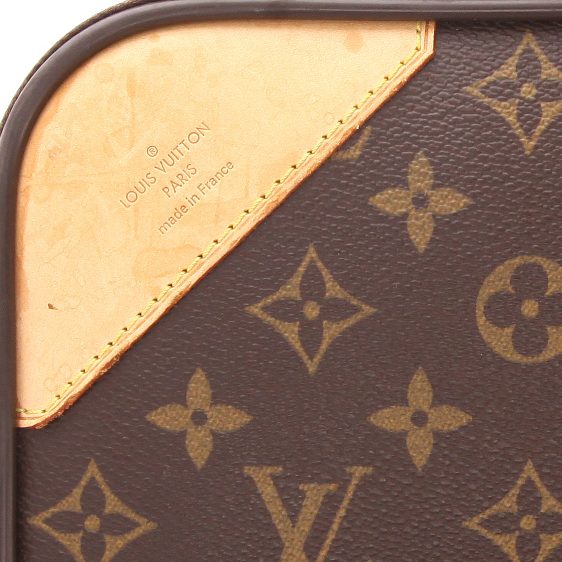 Louis Vuitton  Pegase suitcase  in brown monogram canvas  and natural leather - Detail D2
