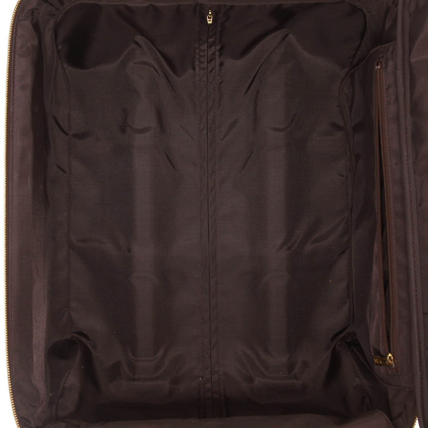 Valise Louis Vuitton  Pegase en toile monogram marron et cuir naturel - Detail D3