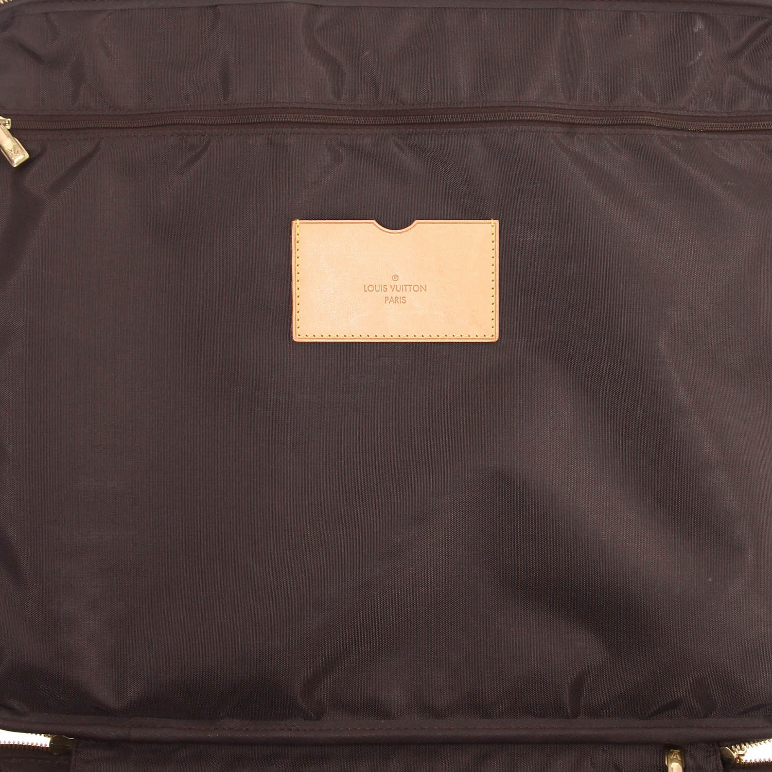 Louis Vuitton  Pegase suitcase  in brown monogram canvas  and natural leather - Detail D4