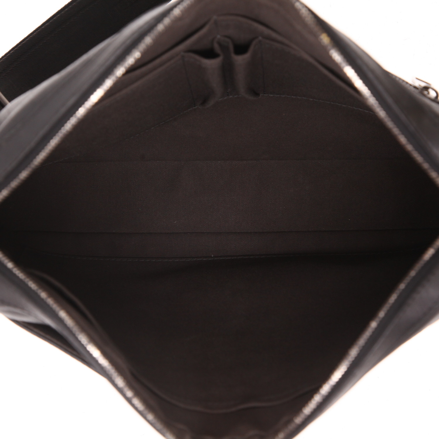 Borsa a tracolla Louis Vuitton  Messenger in cuoio con fantasia a scacchi nera e pelle nera - Detail D3