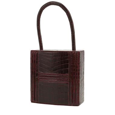 Borsa Hermès  Cadenas in coccodrillo niloticus bordeaux