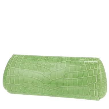 Dior   pouch  in green crocodile