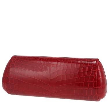 Pochette Dior   en crocodile rouge