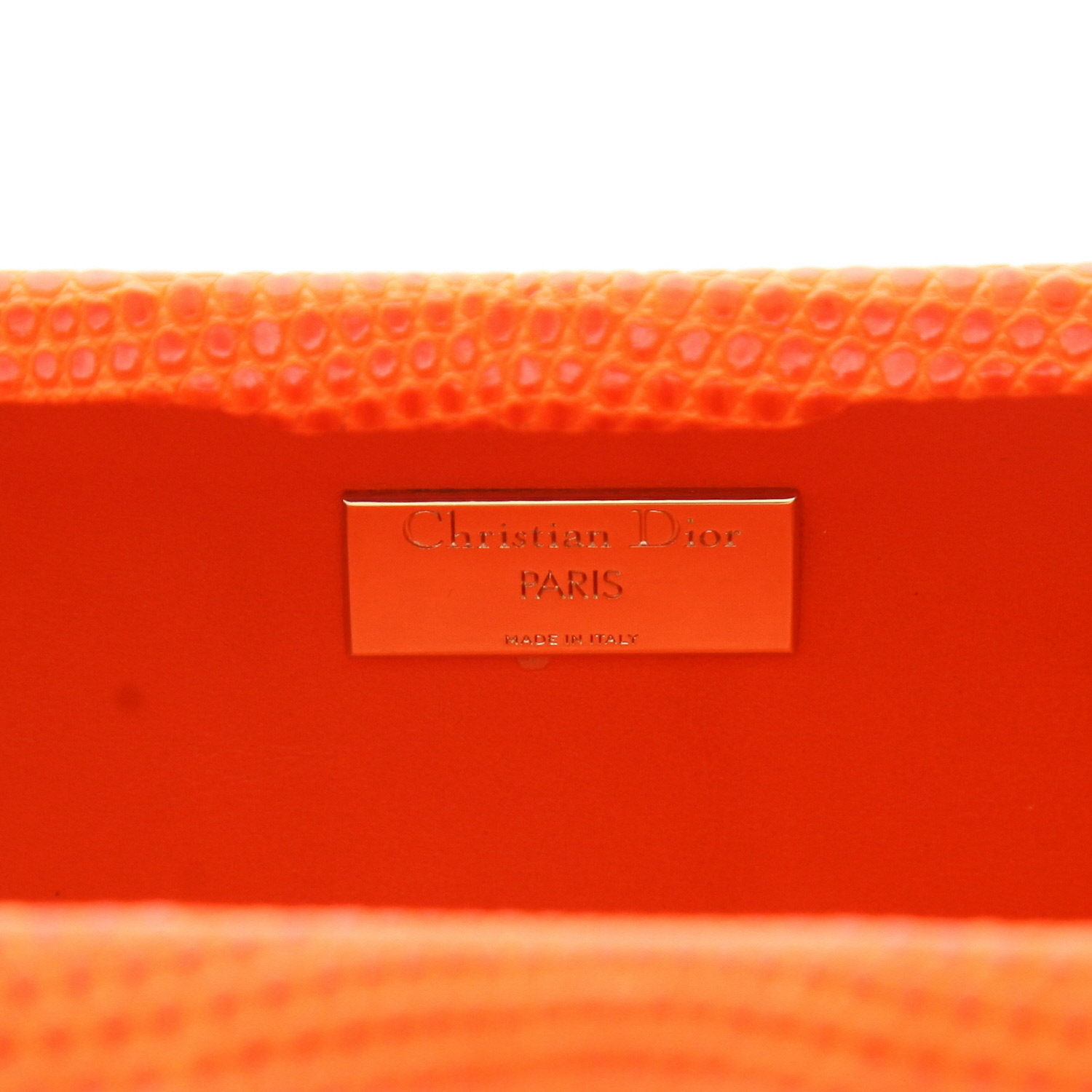 Pochette Dior   in lucertola arancione - Detail D2