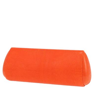 Dior   pouch  in orange lizzard