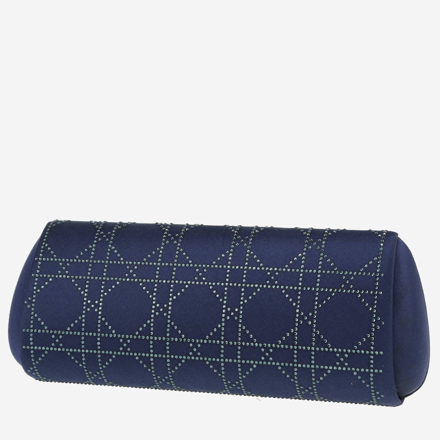 Bolsito de mano Dior   en satén azul
