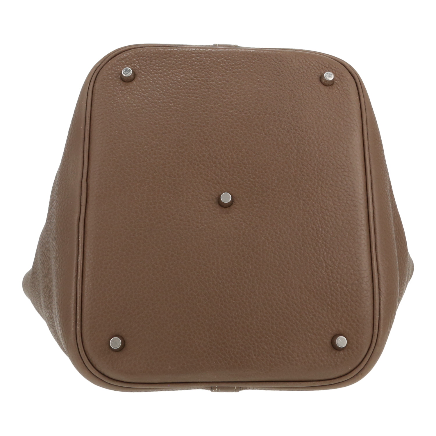 Sac à main Hermès  Picotin en cuir togo étoupe - Detail D1