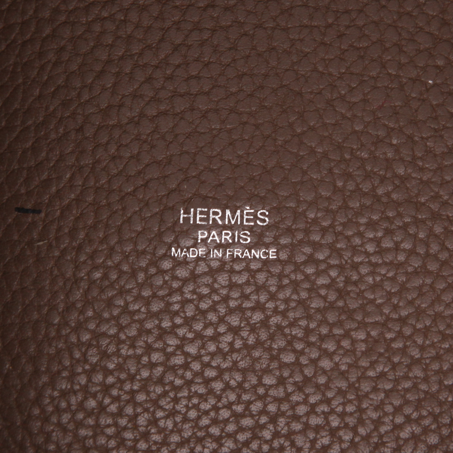 Bolso de mano Hermès  Picotin en cuero togo marrón etoupe - Detail D2