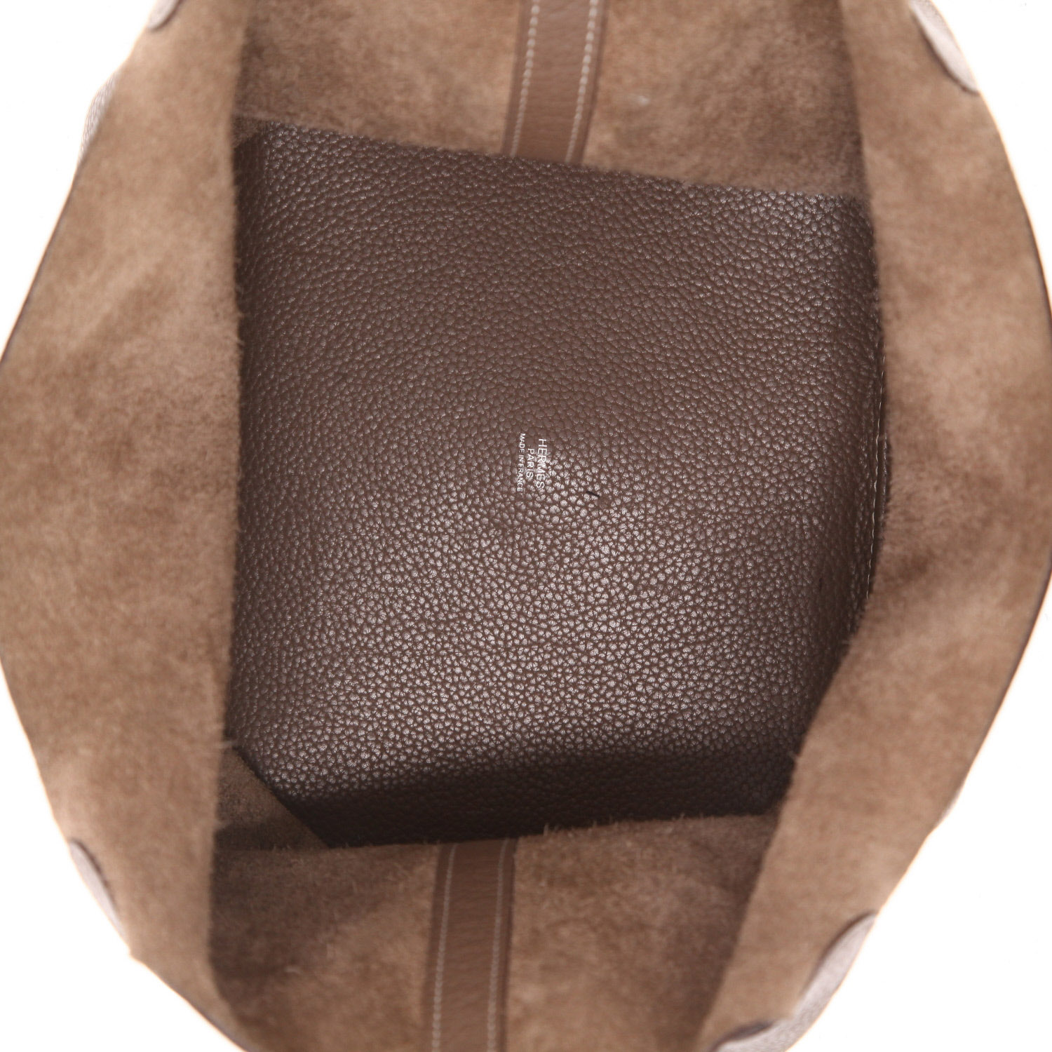 Bolso de mano Hermès  Picotin en cuero togo marrón etoupe - Detail D3