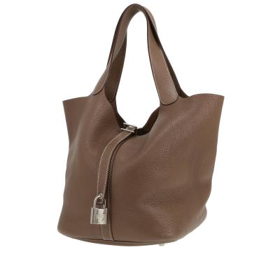 Sac à main Hermès  Picotin en cuir togo étoupe