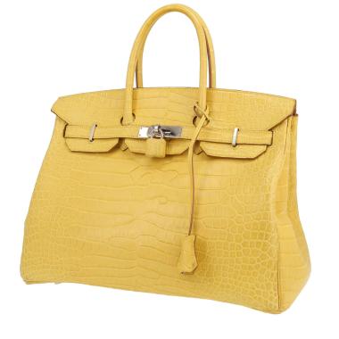 Hermès  Birkin 35 cm handbag  in yellow Mimosa alligator