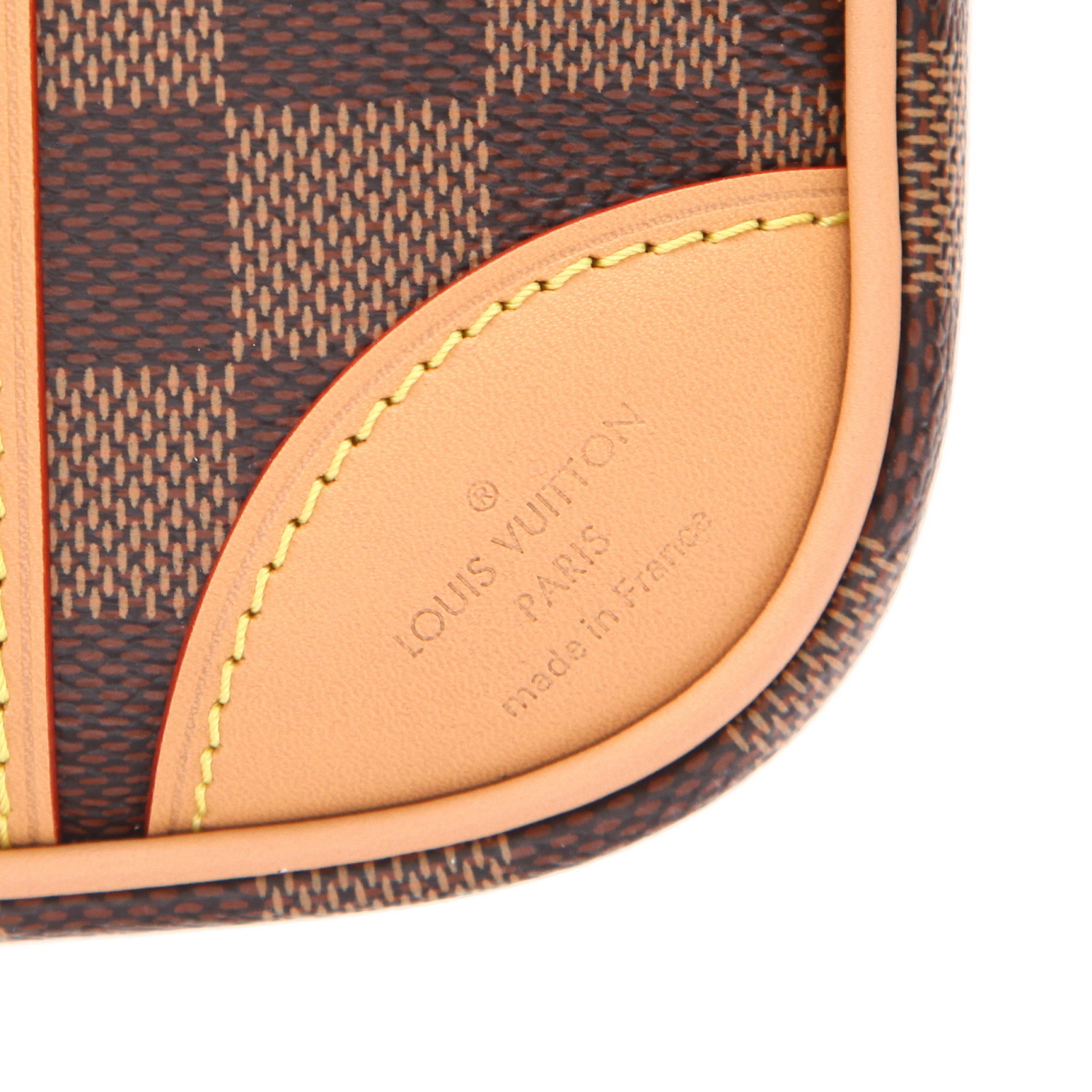 Borsa a tracolla Louis Vuitton  Valisette BB in tela a scacchi e pelle naturale - Detail D2