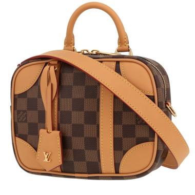Borsa a tracolla Louis Vuitton  Valisette BB in tela a scacchi e pelle naturale