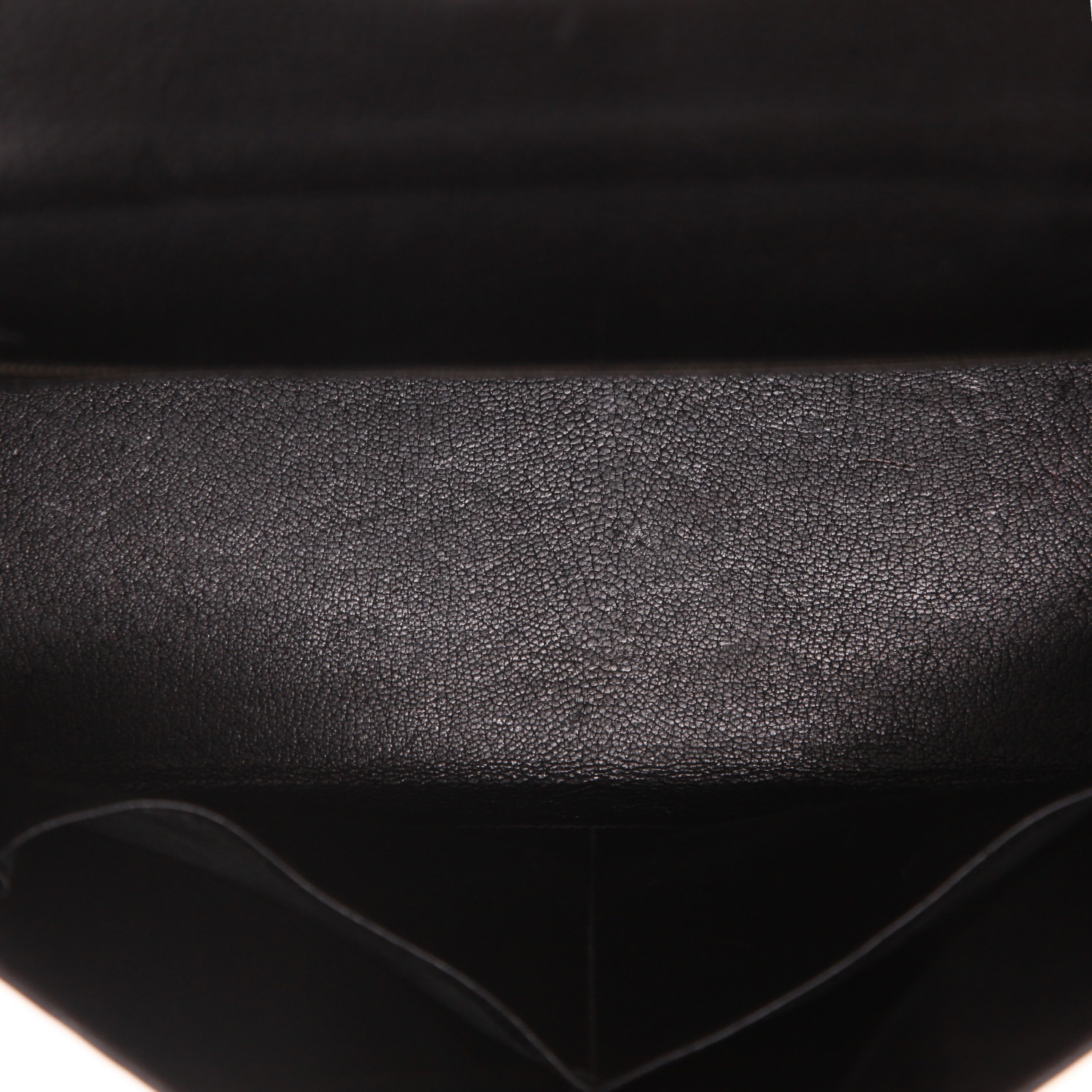 Bolso de mano Hermès  Kelly 32 cm en cuero Ardenne negro - Detail D3