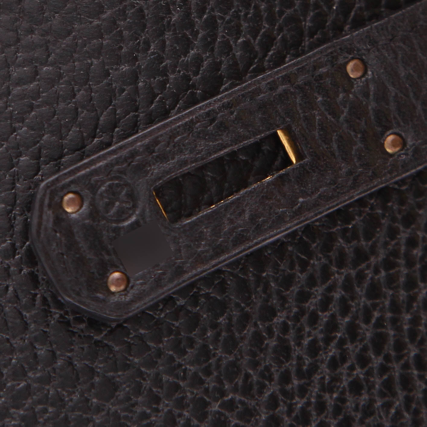 Sac à main Hermès  Kelly 32 cm en cuir Ardenne noir - Detail D4