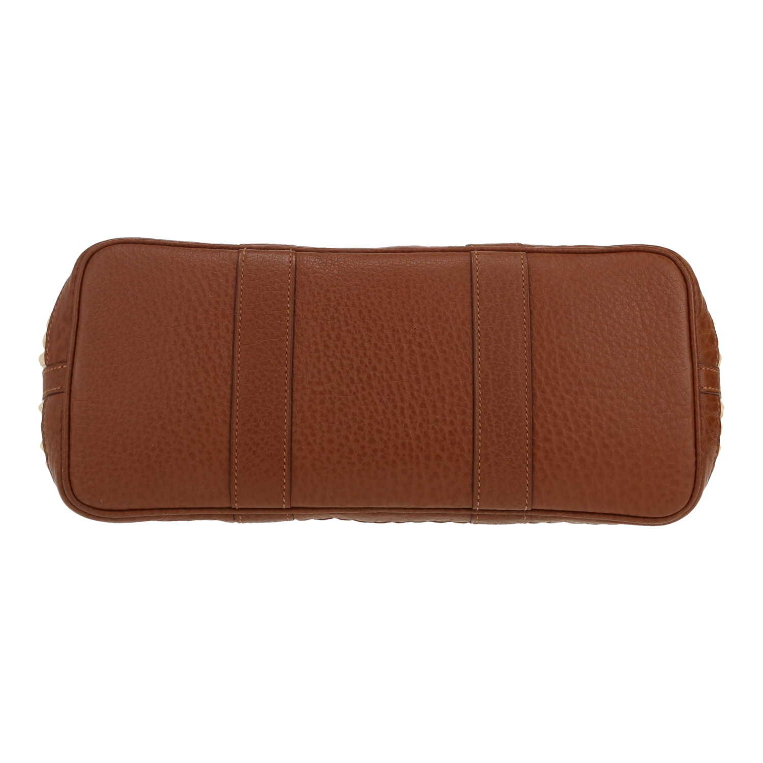 Hermès  Garden shopping bag  in beige canvas  and brown leather - Detail D1