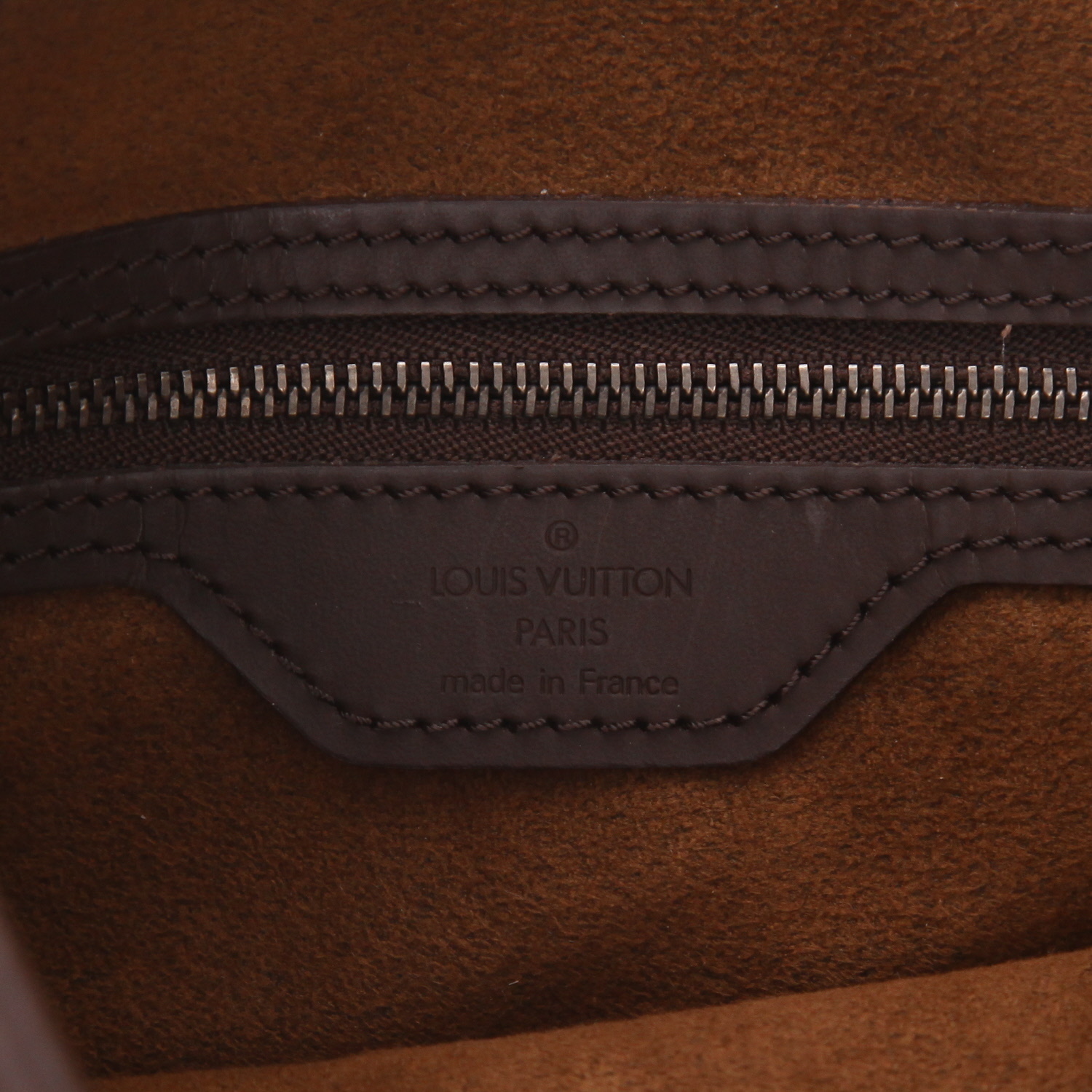 Borsa Louis Vuitton  Bucket in pelle Epi marrone - Detail D2