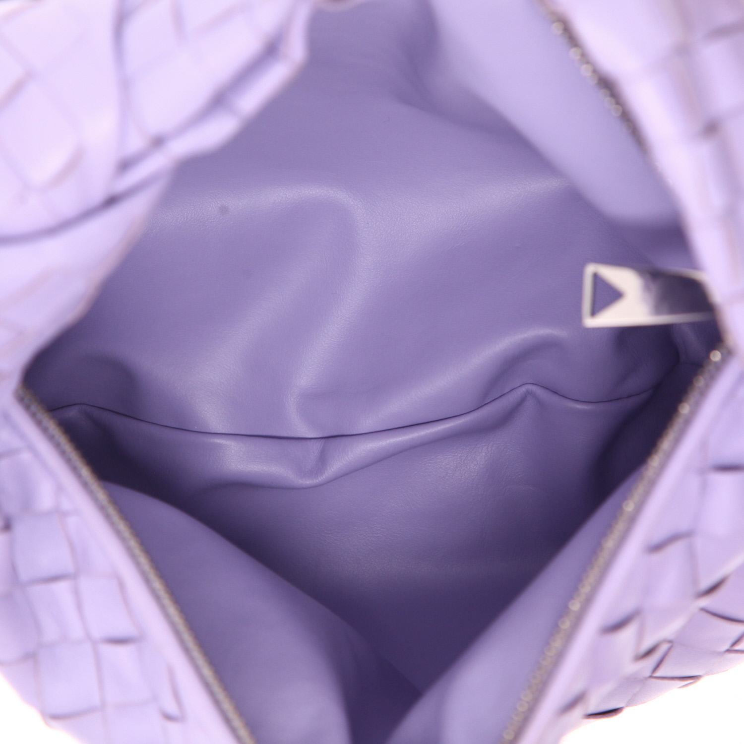 Borsa Bottega Veneta  Teen Jodie in pelle intrecciata viola - Detail D3