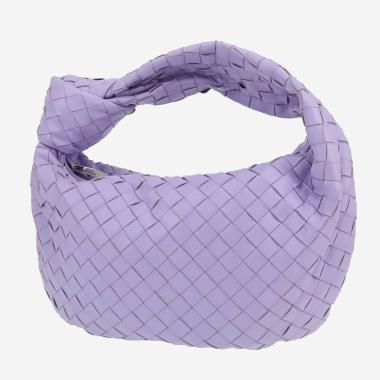 Bottega Veneta  Teen Jodie handbag  in purple intrecciato leather