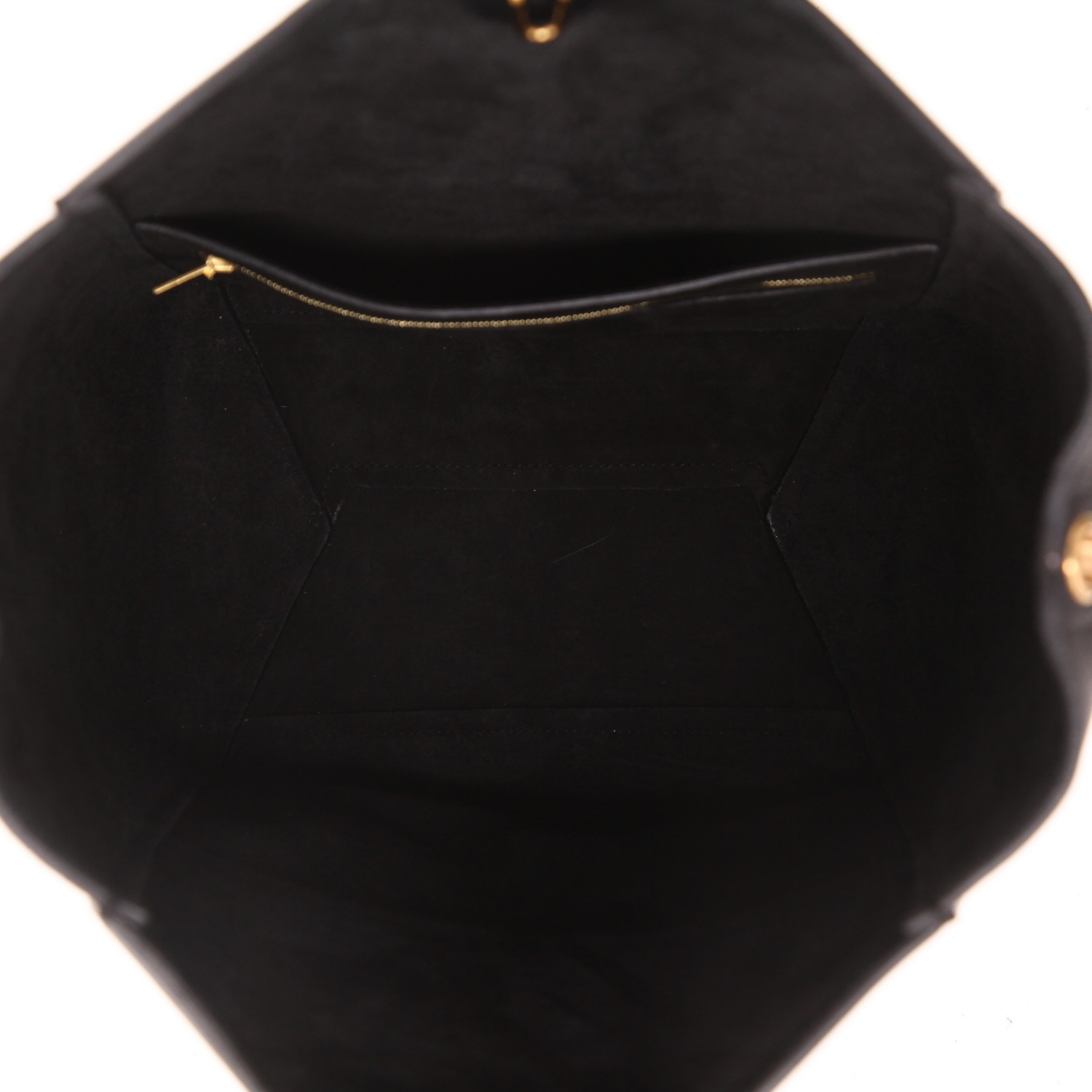 Borsa Celine  Sac Sangle in pelle martellata nera - Detail D3