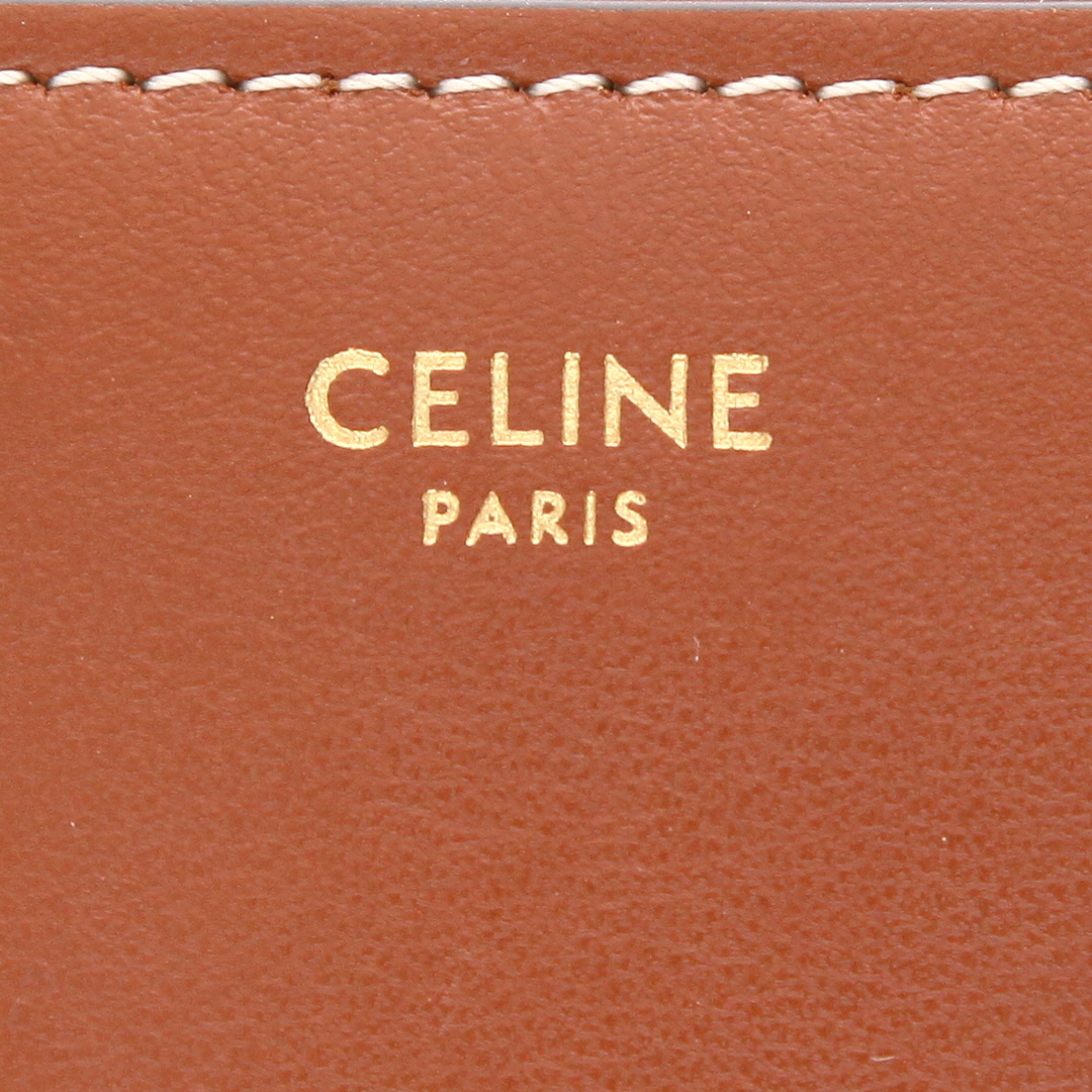 Borsa a tracolla Celine  Tabou in pelle marrone - Detail D2