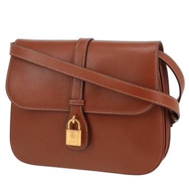 Celine  Tabou shoulder bag  in brown leather