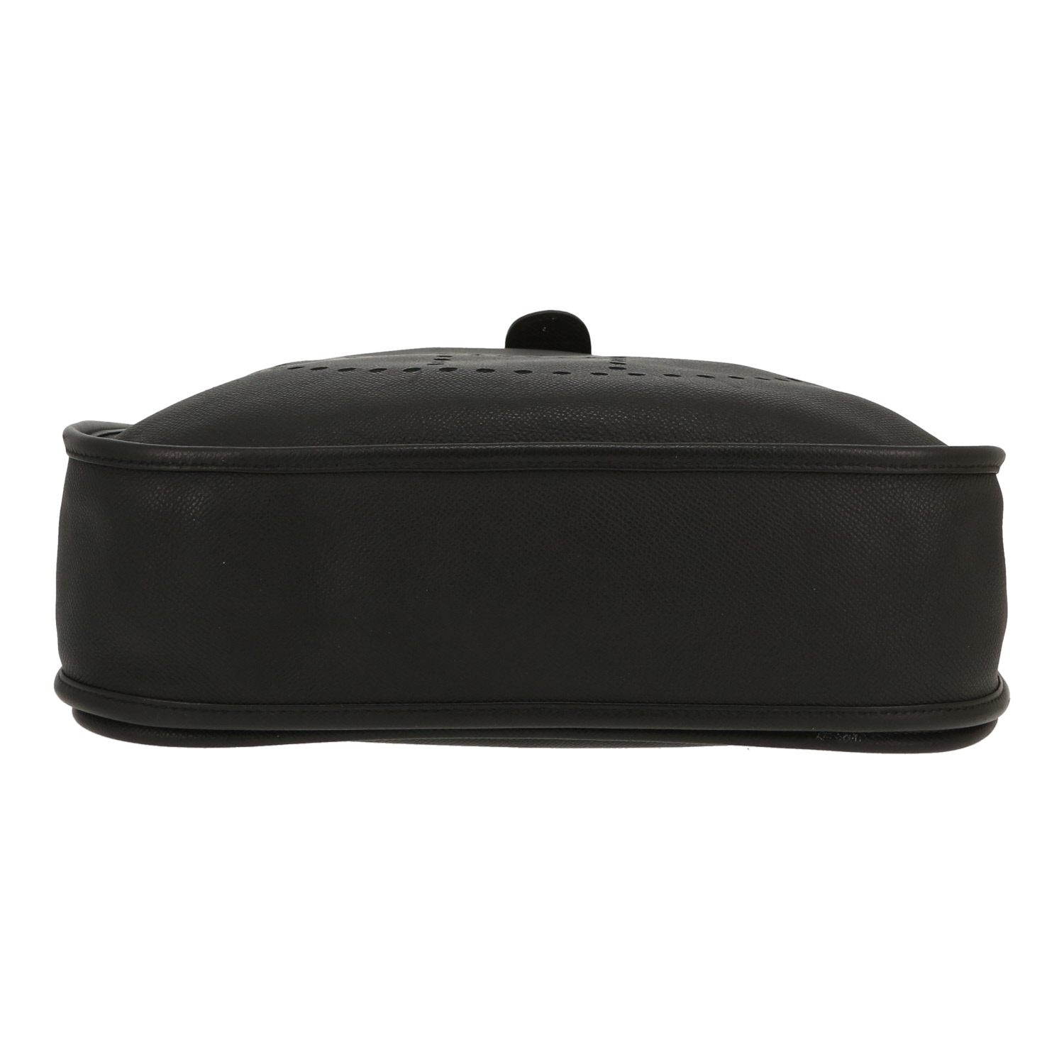Sac bandoulière Hermès  Evelyne III en cuir epsom noir - Detail D1