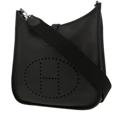 Sac bandoulière Hermès  Evelyne 29 cm en cuir epsom noir