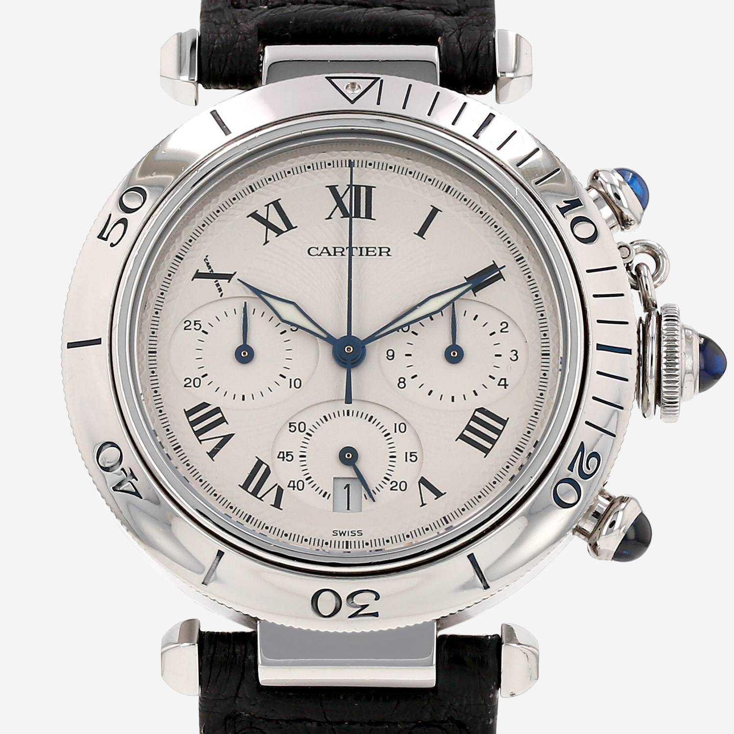 Cartier Pasha Chrono  in stainless steel Ref: Cartier - 1050  Circa 2000