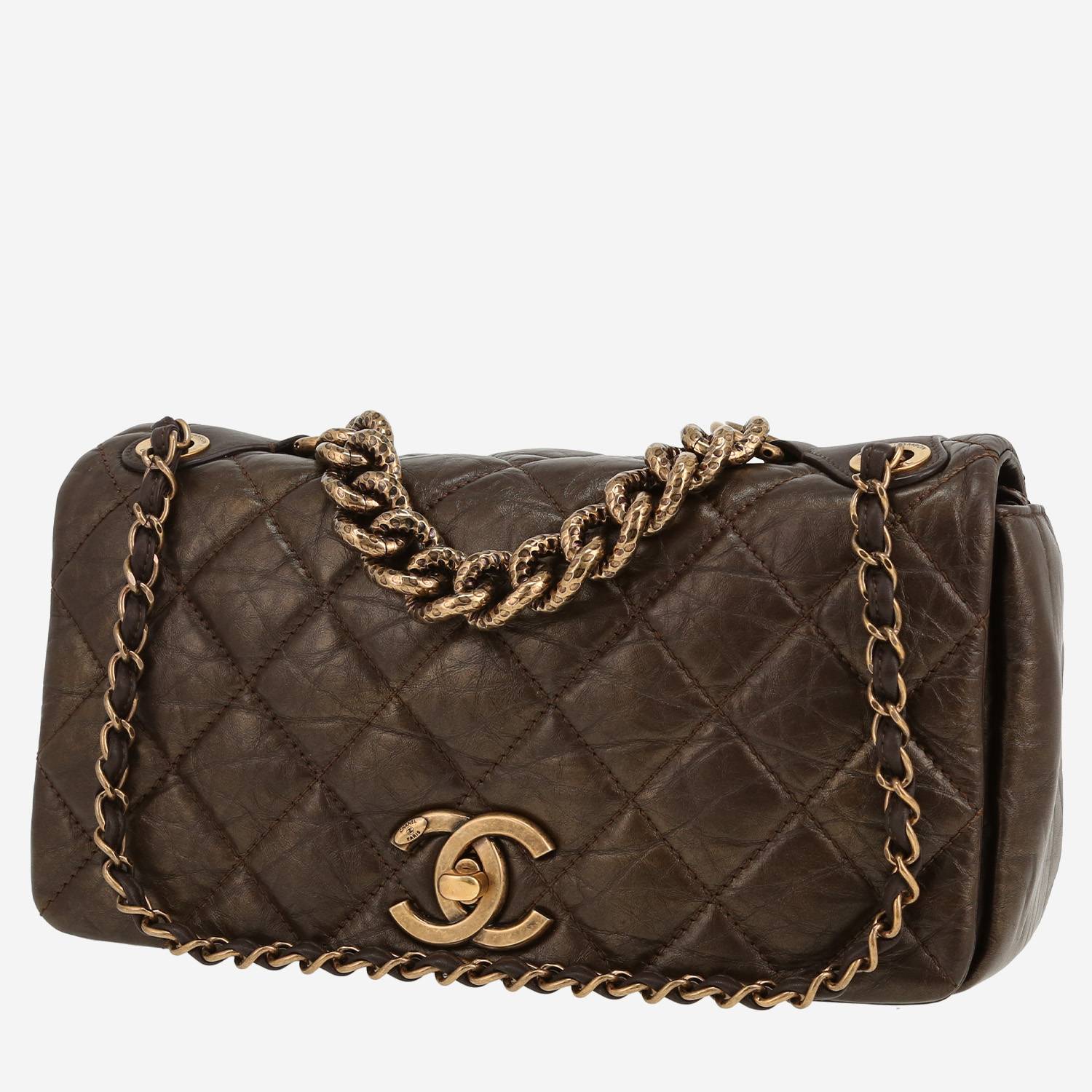 Borsa Chanel   in pelle trapuntata bronzo