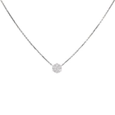Van Cleef & Arpels Fleurette necklace in white gold and diamonds