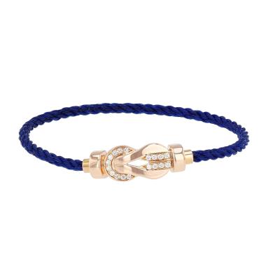 Brazalete Fred Chance Infinie modelo mediano de oro rosa y diamantes