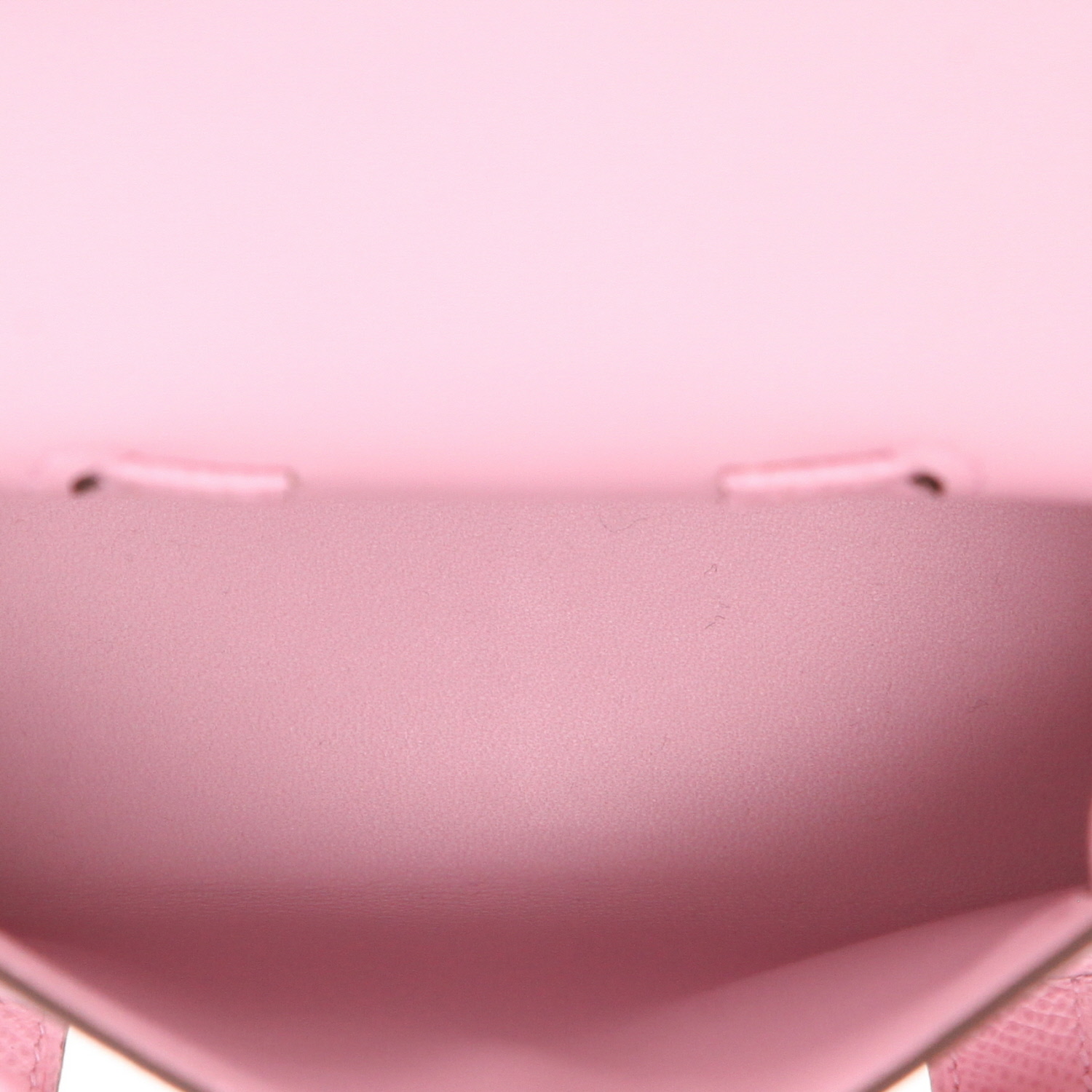 Sac à main Hermès  Kelly Doll Picto en cuir epsom Mauve Sylvestre, Nata jaune Lime et Chai - Detail D3