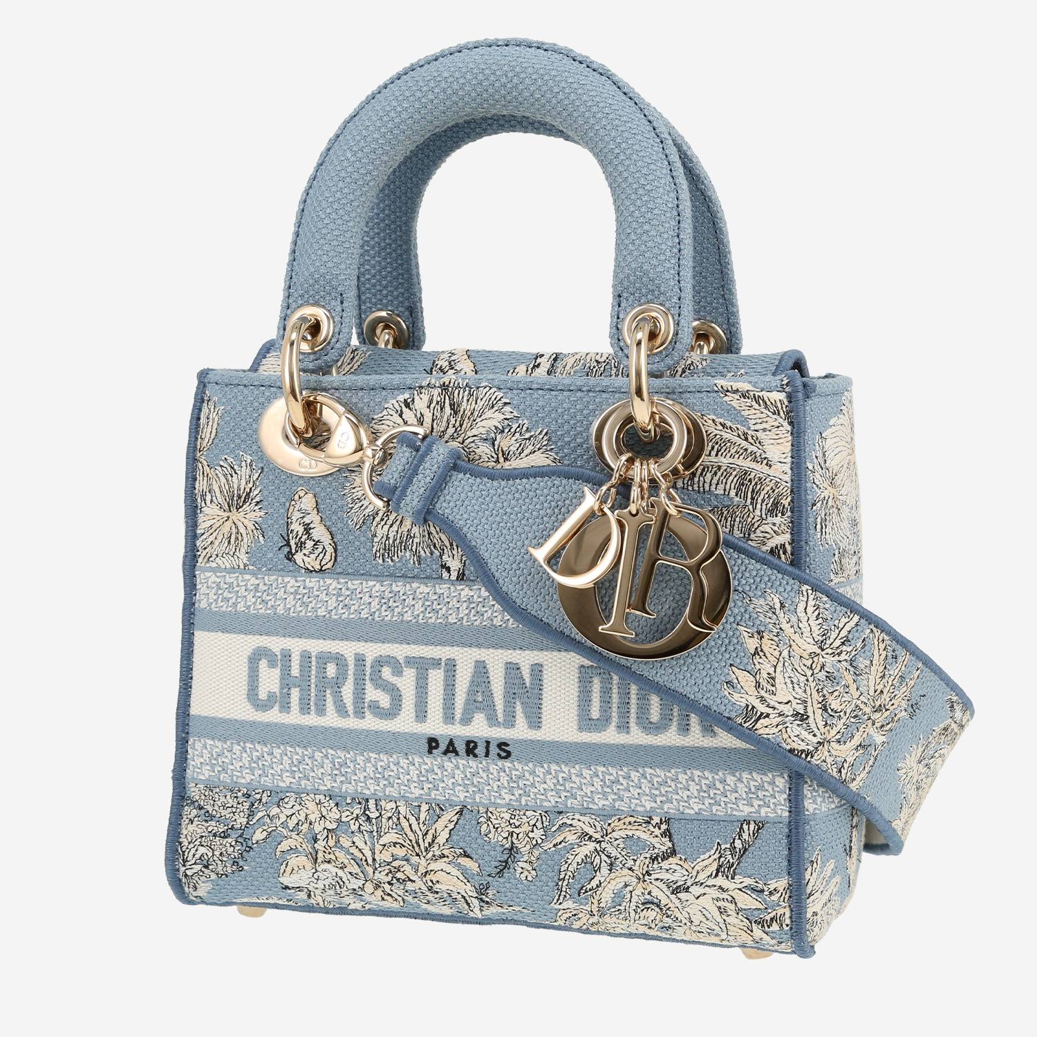 Dior  Lady D- Lite handbag  in blue canvas