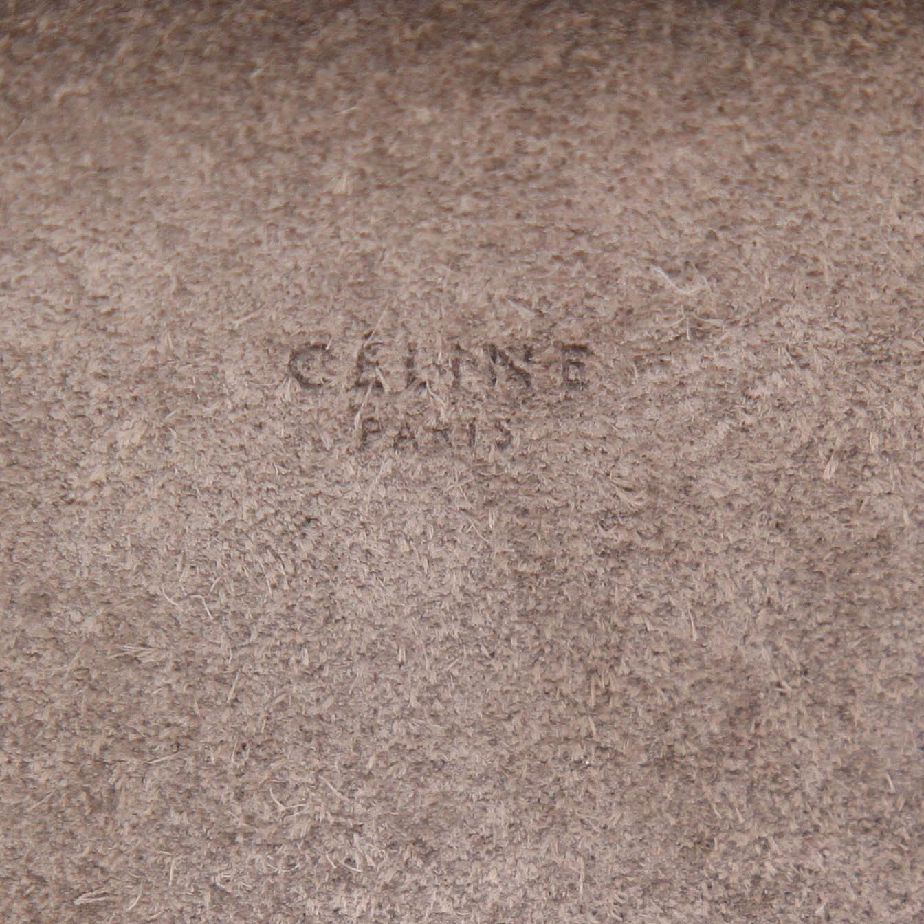 Sac à main Celine  Trapeze en cuir gris et python taupe - Detail D2