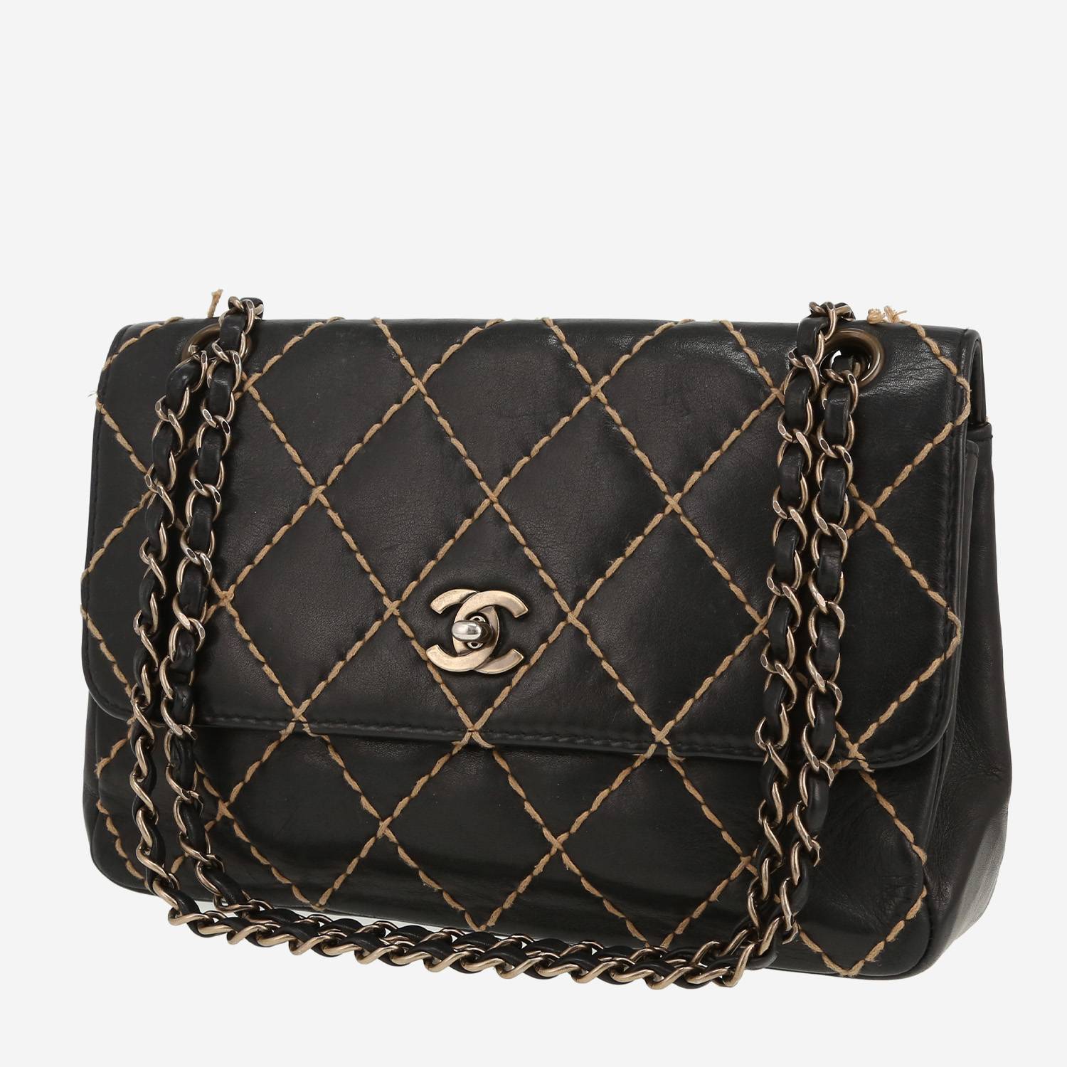 Bolso de mano Chanel  Timeless en cuero acolchado negro