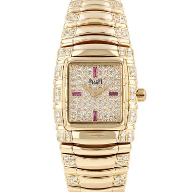 Piaget Tanagra watch in yellow gold and diamonds, Ref: Piaget - 16056M405D  Circa 1990