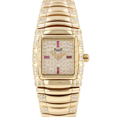 Reloj Piaget Tanagra de oro amarillo y diamantes Circa 1990