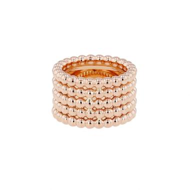 Bague Van Cleef & Arpels Perlée grand modèle en or rose