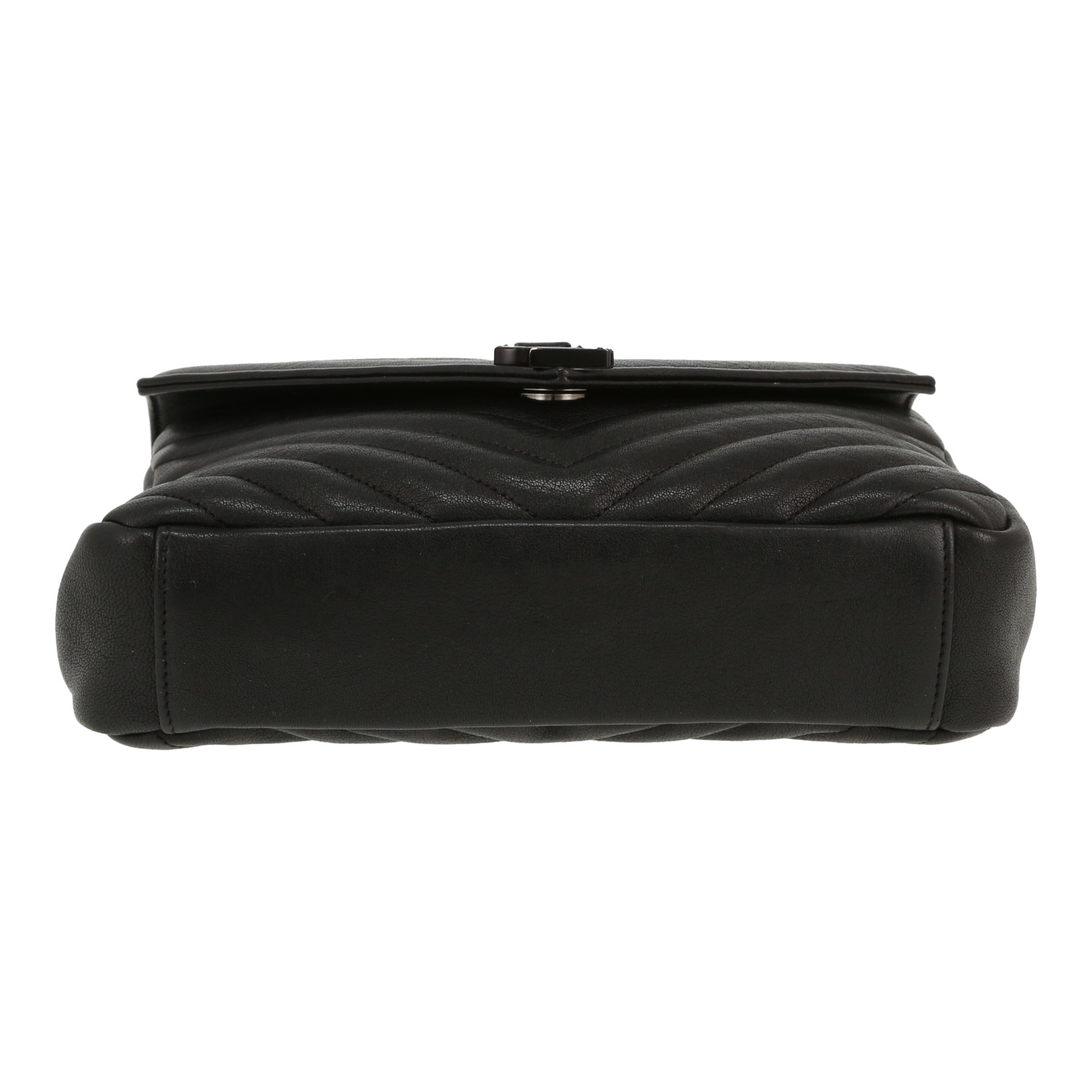 Borsa Saint Laurent  College in pelle trapuntata a zigzag nera - Detail D1