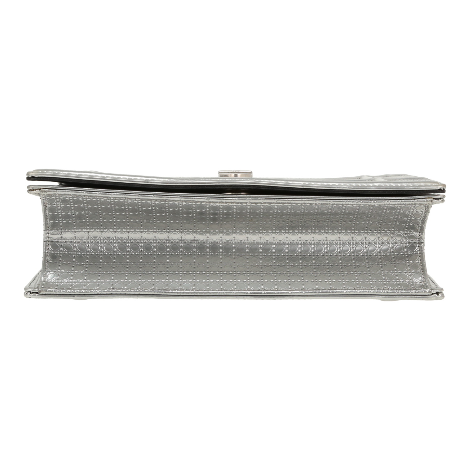 Dior  Diorama shoulder bag  in silver patent leather - Detail D1