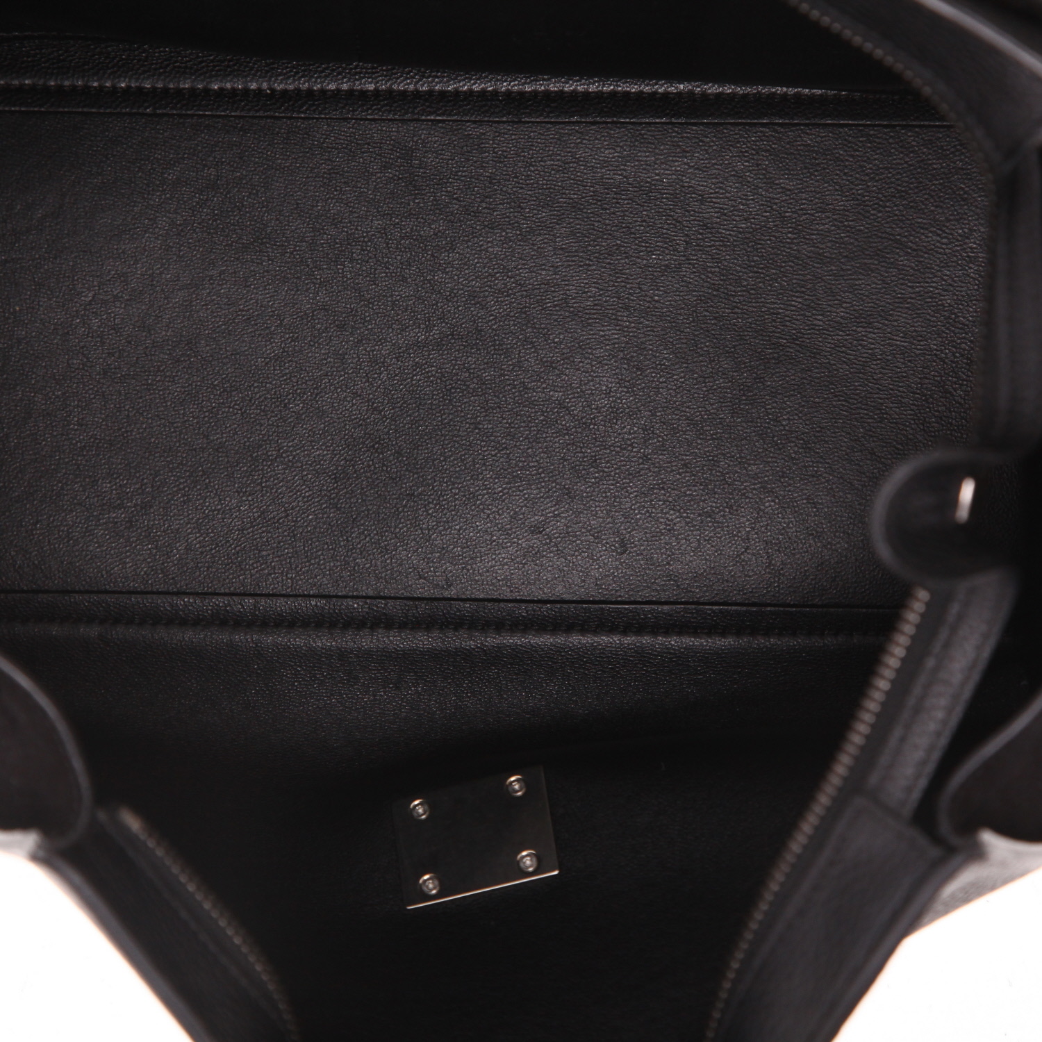 Borsa Celine  Trapeze in pelle nera e Veau velours nero - Detail D3