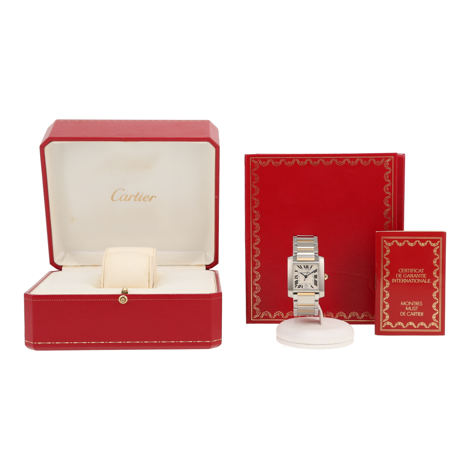 Orologio Cartier Tank Française modello medio  in oro e acciaio Ref: Cartier - 2302  Circa 2003