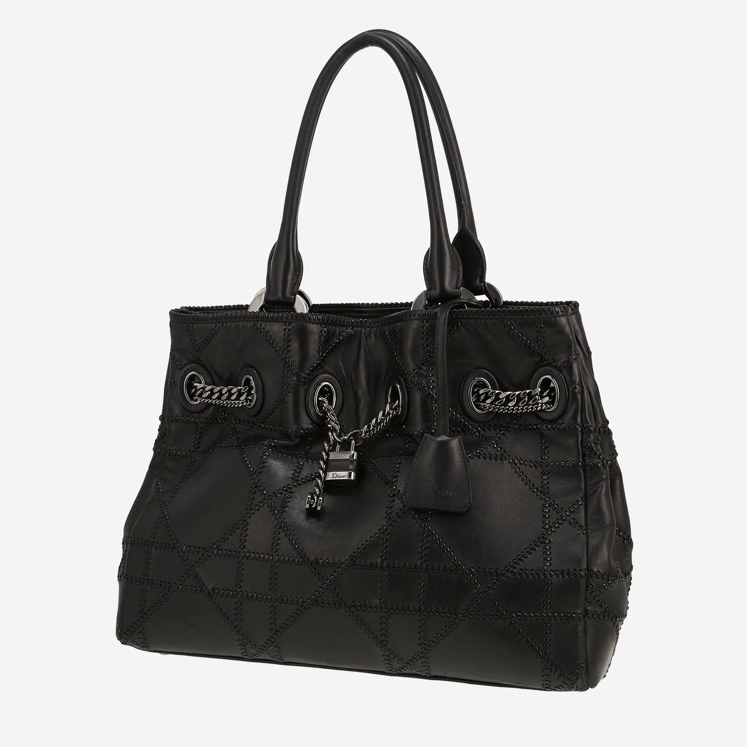 Bolso Cabás Dior   en cuero negro